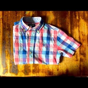 Chaps Buffalo check button up shirt for boys size 6/7